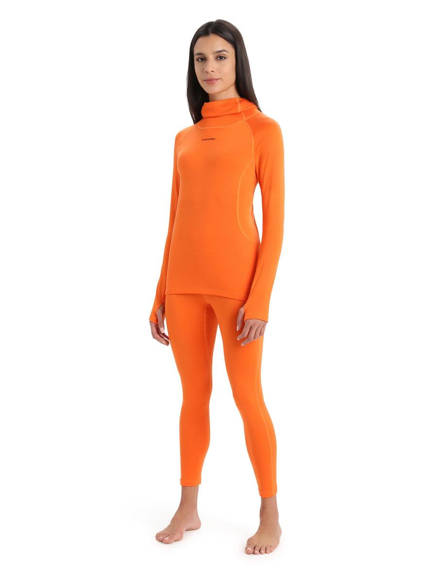 Women's Icebreaker MerinoFine™ Long Sleeve Roll Neck Base Layers Flash | CA 1053EBCX